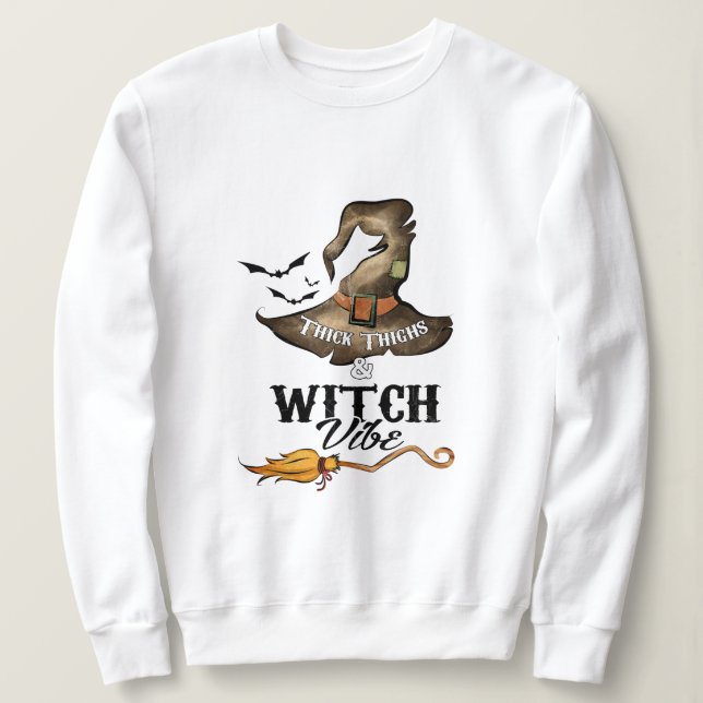 Camiseta Coxas grossas e vibrações das bruxas (Frente do Design)