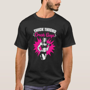 Camiseta Coxas Grossas Esmagam Caras Humor de Academia Fe