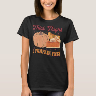 Camiseta Coxas grossas Pumpkin empalidece Ação de Graças Co