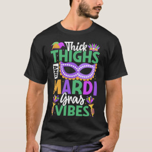 Camiseta Coxas Grossas Vibes de Mardi Gras Festa de Nova Or