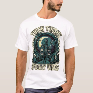 Camiseta Coxas Grossas Vibrações Assustadoras Halloween Cas