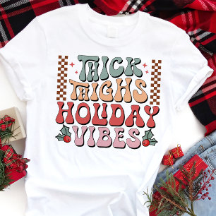 Camiseta Coxas Grossas Vibrações de Férias Natal Retrô