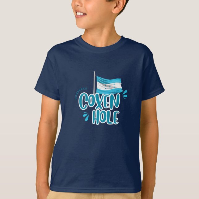 Camiseta Coxen Hole com Bandeira de Honduras (Frente)