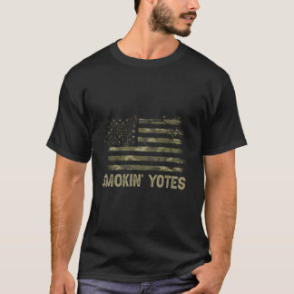 Camiseta Coyote Caça Bandeira Patriótica Americana Yote Hun