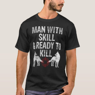 Camiseta Coyote Caça Coyote Hunter Yote Man Skill Ready