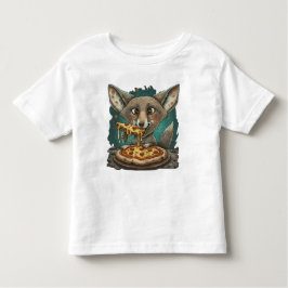 Camiseta Coyote engraçado comendo pizza