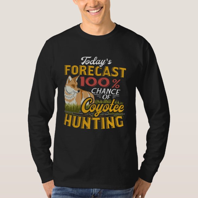 Camiseta Coyote Hunting Hunting  For Men Yote Coyote Brown  (Frente)