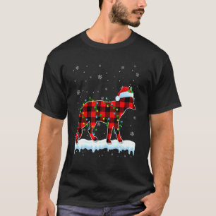 Camiseta Coyote Natal Santa Hat Animais Fofos Xmas Ligh
