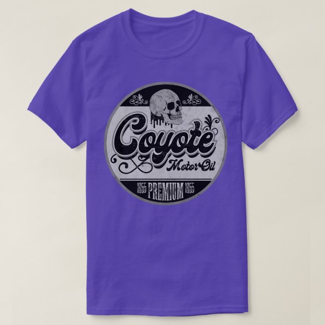 Camiseta Coyote Vintage Oil BW (Frente do Design)