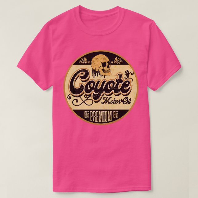 Camiseta Coyote Vintage - Sinal de Óleo (Frente do Design)
