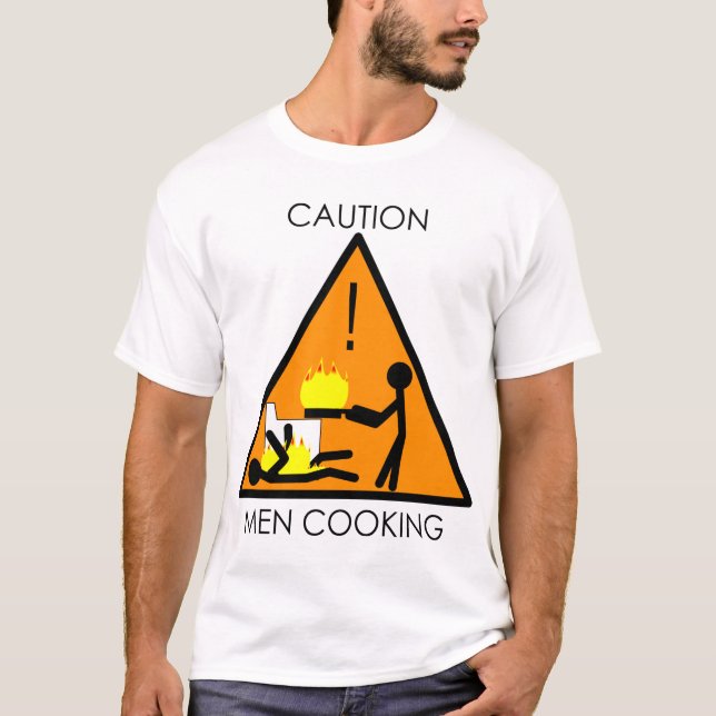 Camiseta Cozimento dos homens do cuidado (Frente)