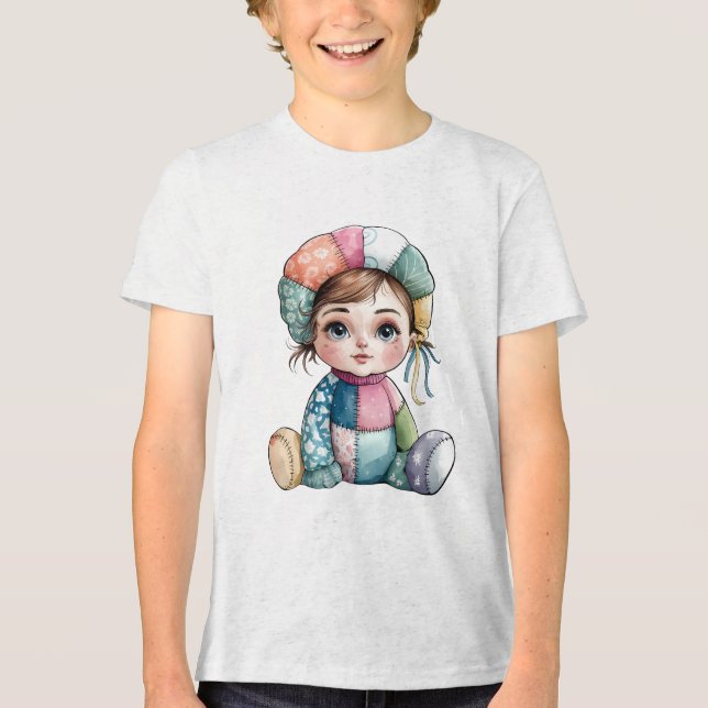 Camiseta Cozinha Aquarela Patchwork Baby Snow Woman (Frente)