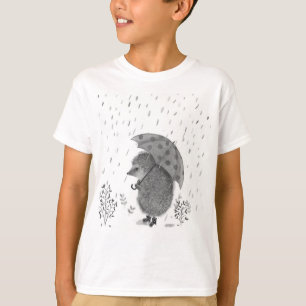 Camiseta Cozinha Aquarela Porco Chuva Dia Quente