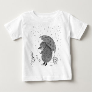 Camiseta Cozinha Aquarela Porco Chuva Dia Quente