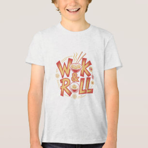 Camiseta Cozinha Asiática Dim Sum Wok & Roll Vintage Retro