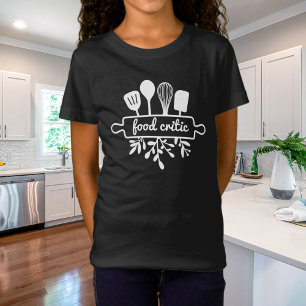 Camiseta Cozinha Crítica de Comida Kid Utensil e Greeneresc