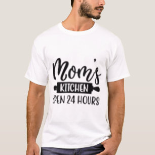 Camiseta Cozinha da Mamãe Aberta 24 Horas Famíli