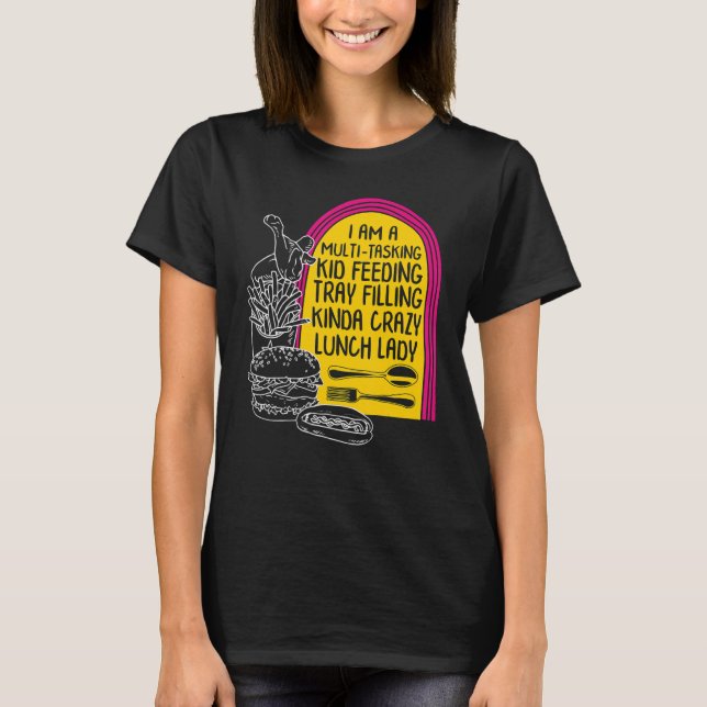 Camiseta Cozinha de Café da Escola Multitarefa para Almoçar (Frente)