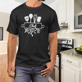 Camiseta Cozinha de Chef pai Utensil e verde