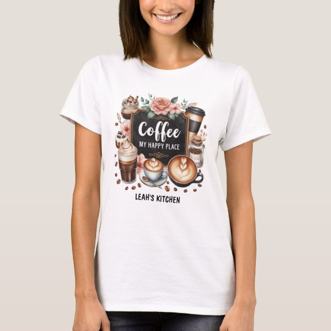 Camiseta ☕ Cozinha de Coffeecore Personalizada Café Café Ca (Frente)
