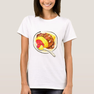 Camiseta Cozinha japonesa. Arroz de omelete.