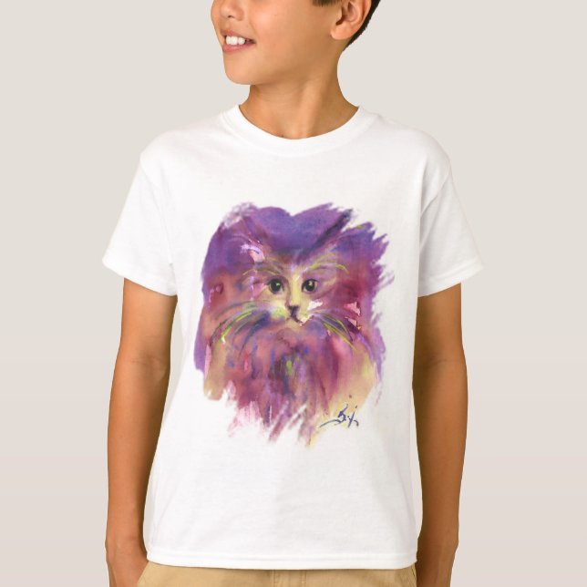 CAMISETA COZINHA RÚPIDA,RETRATO DE GATO DE COZINHA (Frente)