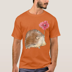 Camiseta Cozinha Vintage Hedgehog & Flower Art