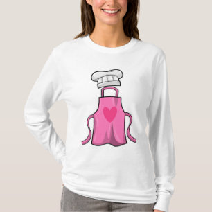 Camiseta Cozinhar avental e Cozinhar com coração