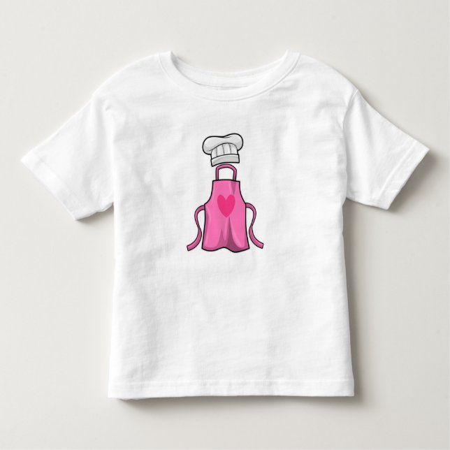 Camiseta Cozinhar avental e Cozinhar com coração (Frente)