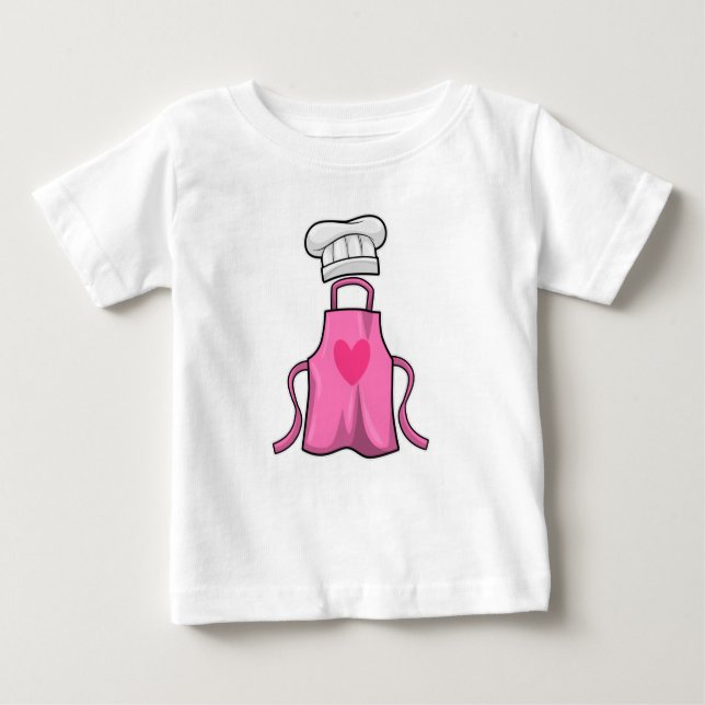 Camiseta Cozinhar avental e Cozinhar com coração (Frente)