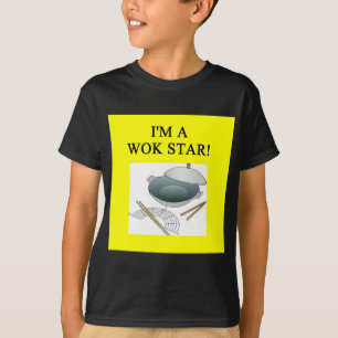 Camiseta cozinhar chinês do frigideira chinesa