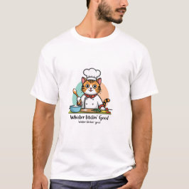 Camiseta Cozinhar com gato - Gatinho de chef
