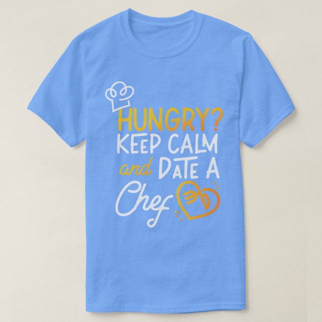 Camiseta Cozinhar Cook Kitchen Chef Fome Fique Calmo E Com  (Frente do Design)