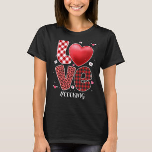Camiseta Cozinhar De Amor Familiar Coração Casal Engraçado