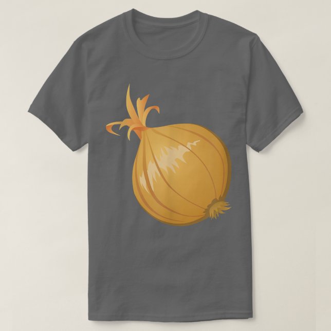 Camiseta Cozinhar de cebola amarela vegetal (Frente do Design)