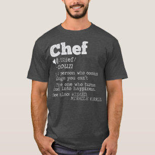 Camiseta Cozinhar de Cozinhar de linha de definição de chef