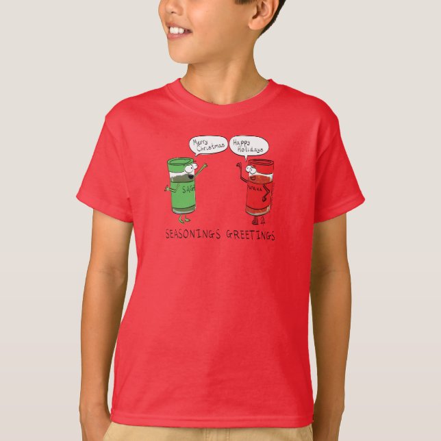 Camiseta Cozinhar de Natal Engraçado Espetáculos de Chef (Frente)