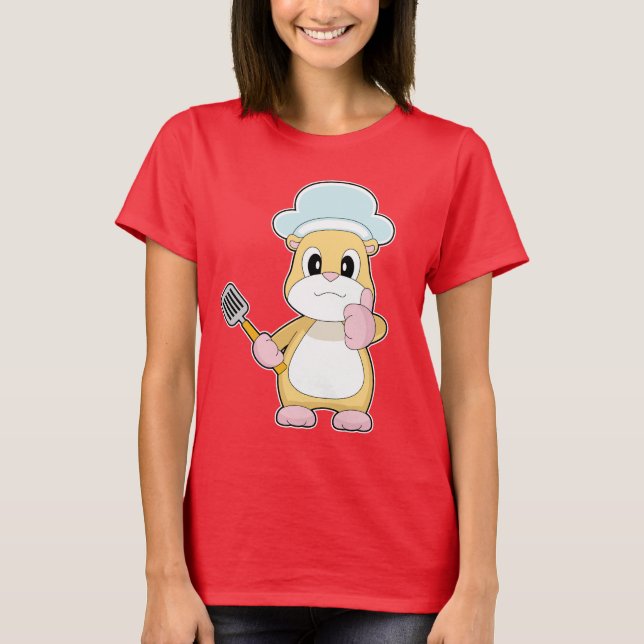 Camiseta Cozinhar do Hamster Cook Spatula (Frente)