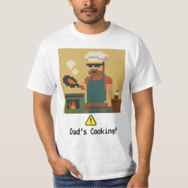Camiseta Cozinhar do Pai Pixel Art