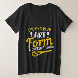 Camiseta Cozinhar É Arte Uma Coisa Criativa