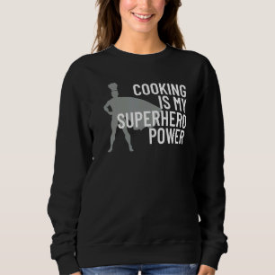 Camiseta Cozinhar é meu super-herói poderoso cozinheiro coz
