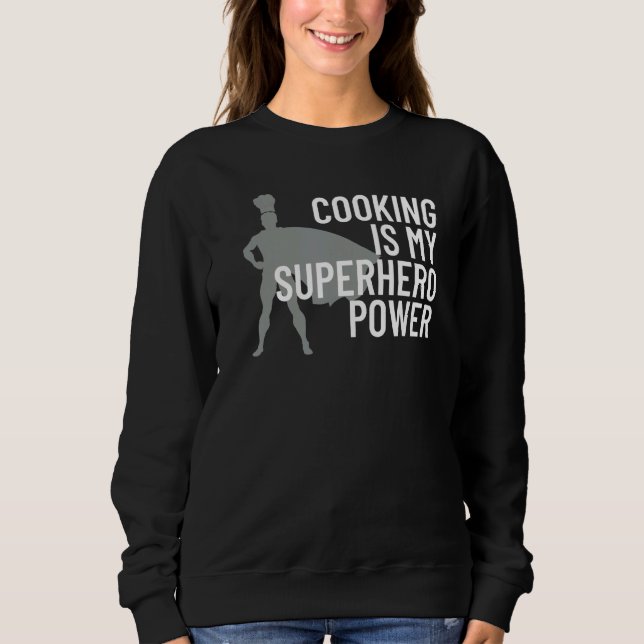Camiseta Cozinhar é meu super-herói poderoso cozinheiro coz (Frente)