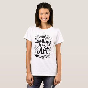 Camiseta Cozinhar é minha citação de Arte para Todos