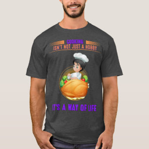 Camiseta Cozinhar É Um Modo De Vida Engraçado Humor Novidad