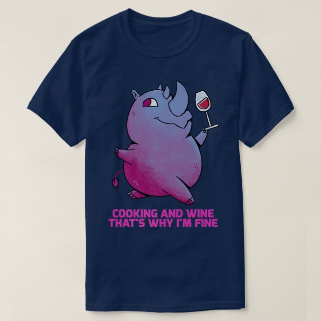Camiseta Cozinhar E Vinho Por Isso Sou Um Cozinhar Fino (Frente do Design)