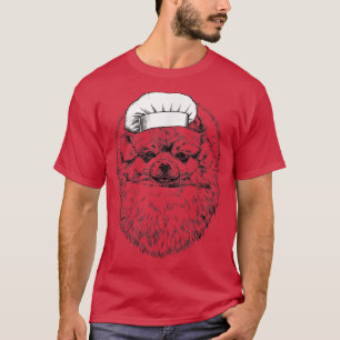 Camiseta Cozinhar Engraçado de Cozinheiro de Cão Pomerano