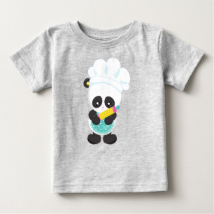 Camiseta Cozinhar Panda, Baking Panda, Apron, Rolling Pin