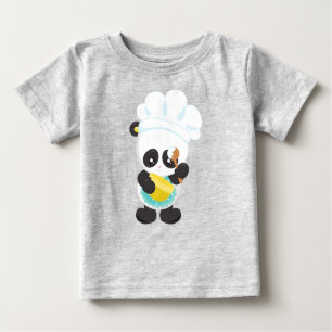 Camiseta Cozinhar Panda, Baking Panda, Apron, Whisking Bowl