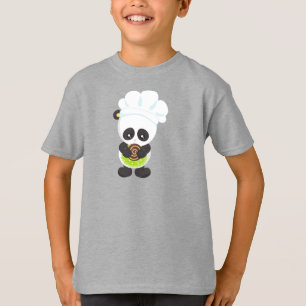 Camiseta Cozinhar Panda, Panda Baking, Panda Com Biscoito