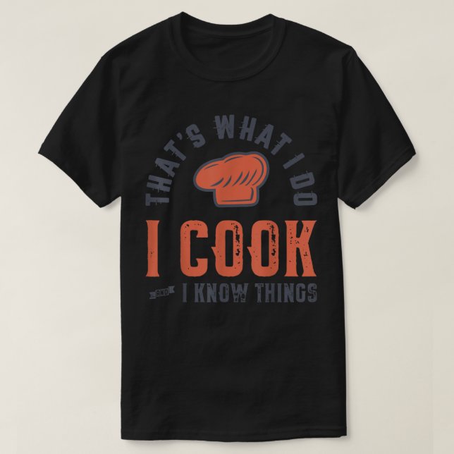 Camiseta Cozinhar que é o que eu cozinho que sei (Frente do Design)